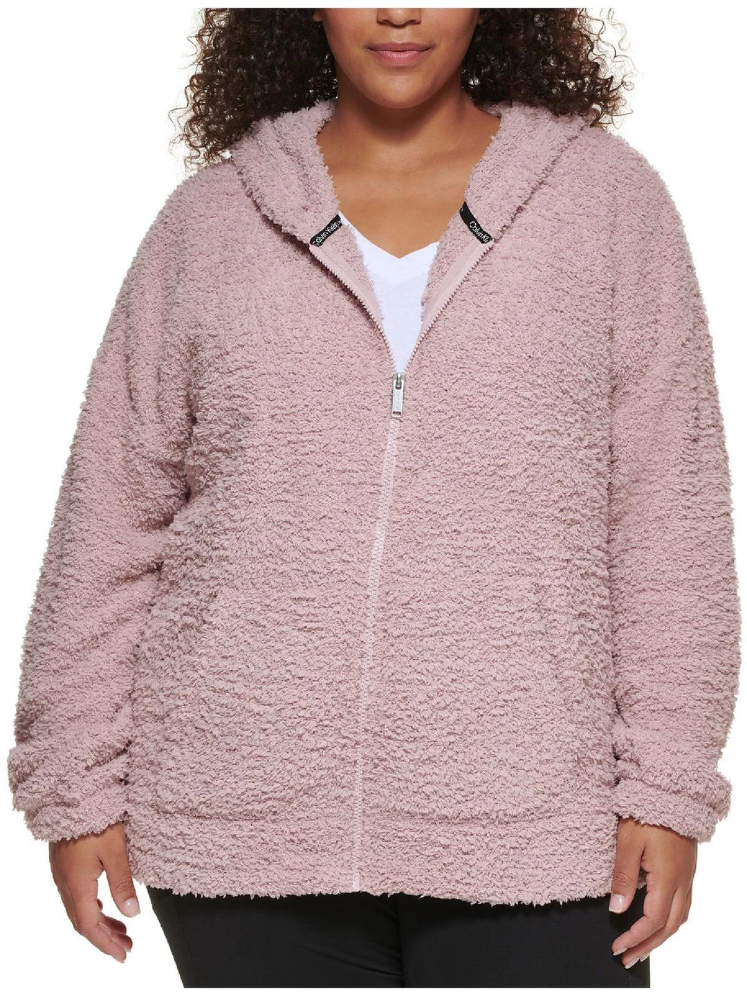 Calvin Klein Performance Plus Womens Comfy Cozy Zip Hoodie - Image 3