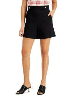Marella Usual Womens High Waisted Solid High-Waist Shorts