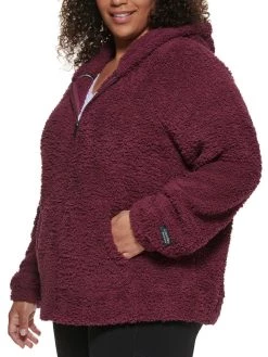 Calvin Klein Performance Plus Womens Comfy Cozy Zip Hoodie