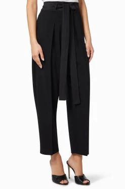 Marella Fiuggi High Waist Pleated Trouser In Black - women