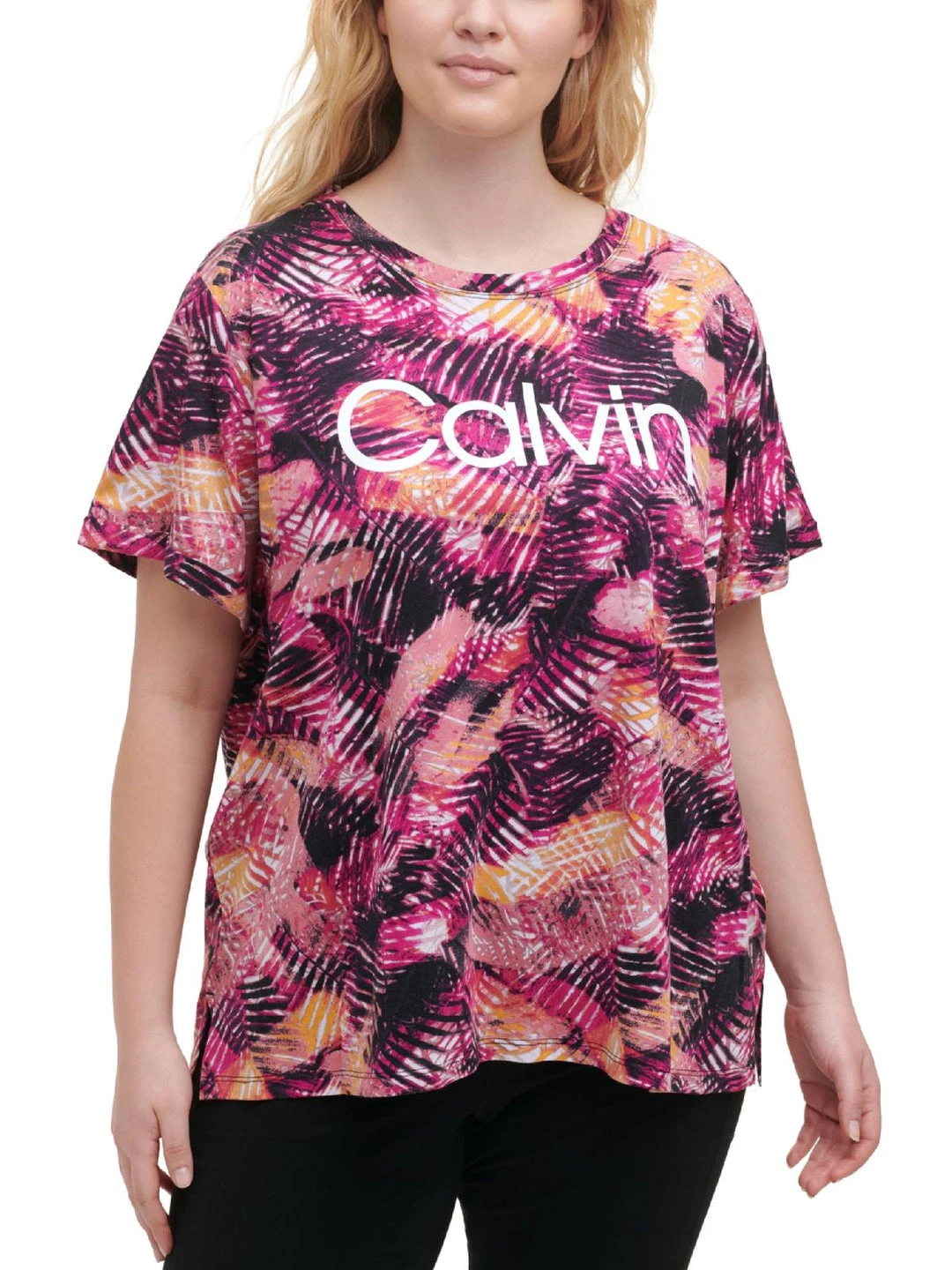 Calvin Klein Performance Plus Womens Printed Logo Pullover Top - Image 2