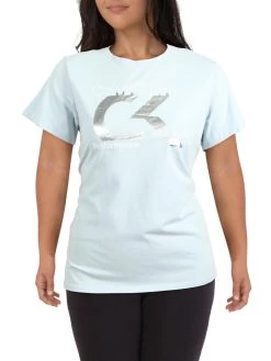 Calvin Klein Performance Plus Womens Foil Logo Pullover Top