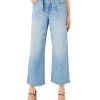 Jen7 by 7 for All Mankind Womens Belted Cropped Wide Leg Jeans