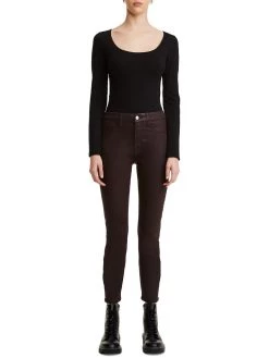 Jen7 by 7 for All Mankind Womens Coated Ankle Skinny Jeans