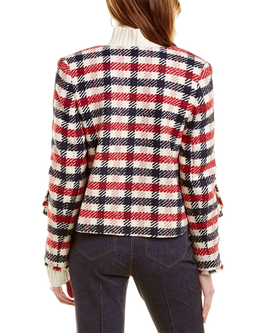 Pearl by Lela Rose Check Wool-Blend Jacket - women - Image 2