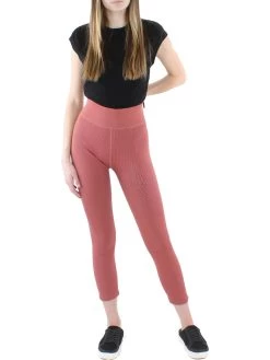 Calvin Klein Performance Womens Ribbed 7/8 Length Athletic Leggings