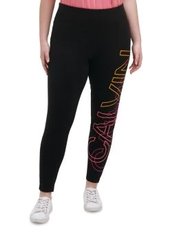 Calvin Klein Performance Plus Womens Logo Fitness Athletic Leggings