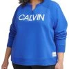 Calvin Klein Performance Plus Womens Logo Comfy Sweatshirt
