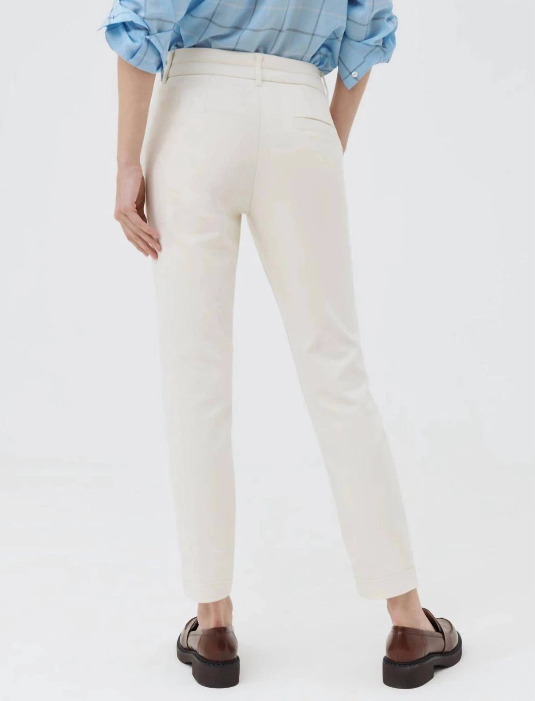 Marella Babele Chinos Slim Ankle Pant In Cream - women - Image 3