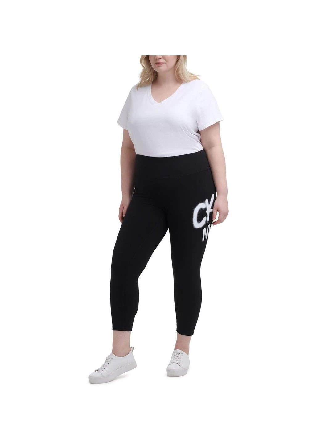 Calvin Klein Performance Plus Womens Knit Logo Leggings