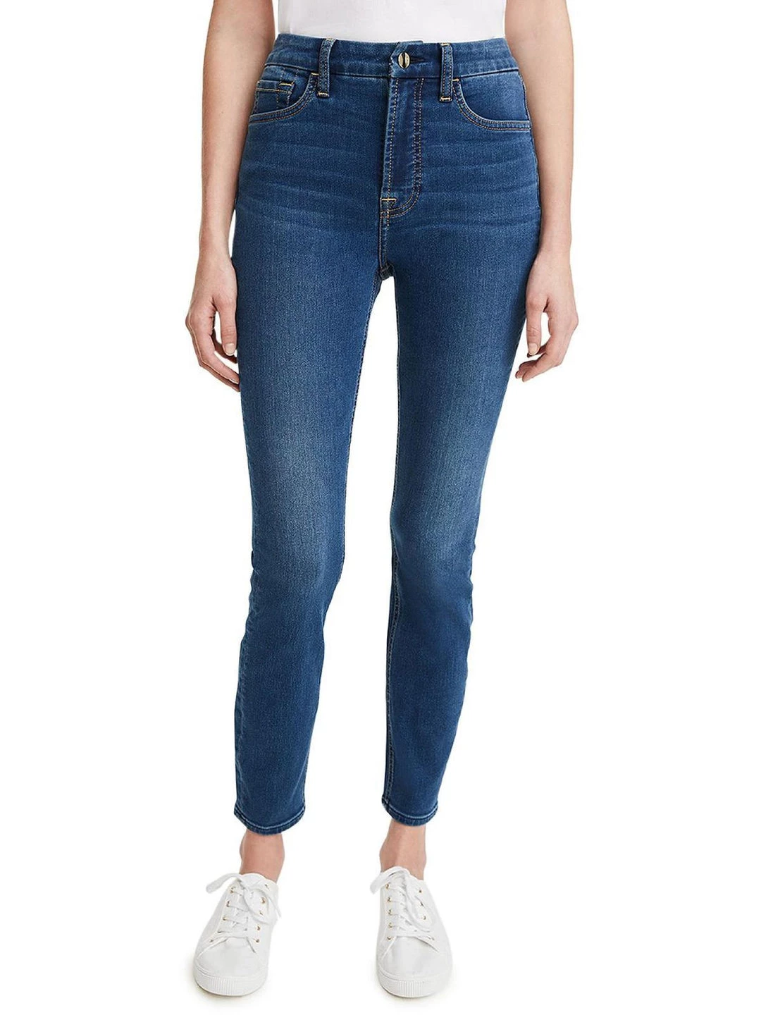 Jen7 by 7 for All Mankind Womens Tall Pockets High-Waist Jeans - Image 3