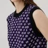 Marella Jacquard Top in Purple - women