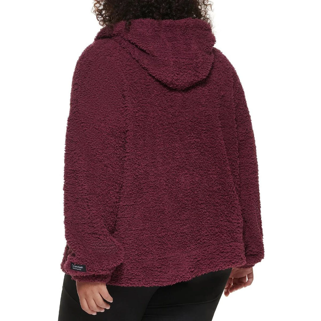 Calvin Klein Performance Plus Womens Comfy Cozy Zip Hoodie - Image 2