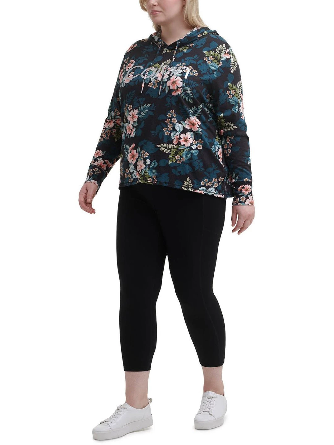 Calvin Klein Performance Plus Womens Print Fitness Hoodie - Image 5