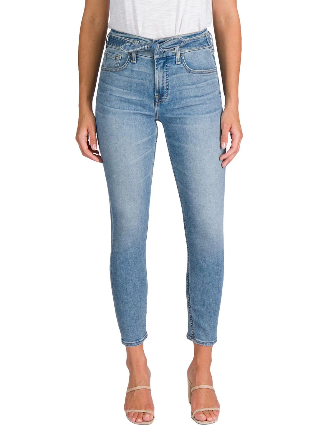 Jen7 by 7 for All Mankind Womens Denim Tie Front Skinny Jeans