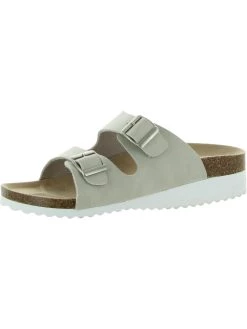 Arizona Jeans Co. Zunis Womens Wedge Buckle Footbed Sandals