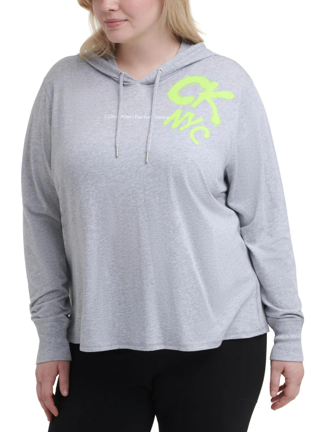 Calvin Klein Performance Plus Womens Graffiti Logo Fitness Hoodie