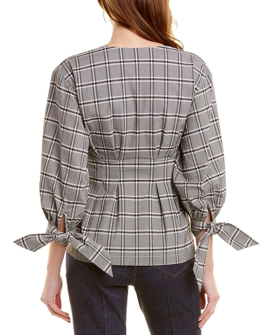Pearl by Lela Rose Seersucker Plaid Top - women - Image 2