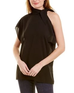 Pearl by Lela Rose Sheer Check Top - women