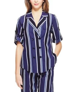 Pearl by Lela Rose Striped Camp Shirt - women
