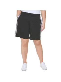 Calvin Klein Performance Plus Womens Knit Logo High-Waist Shorts