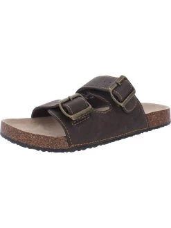 Arizona Jeans Co. Oceanside Womens Faux Leather Cork Footbed Sandals