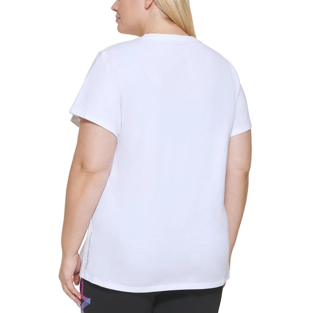Calvin Klein Performance Plus Womens Crewneck Knit T-Shirt - Image 2