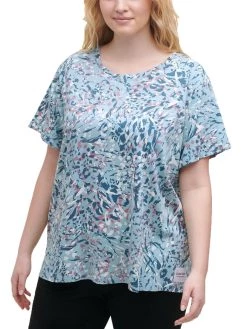 Calvin Klein Performance Plus Womens Crew Neck Printed T-Shirt