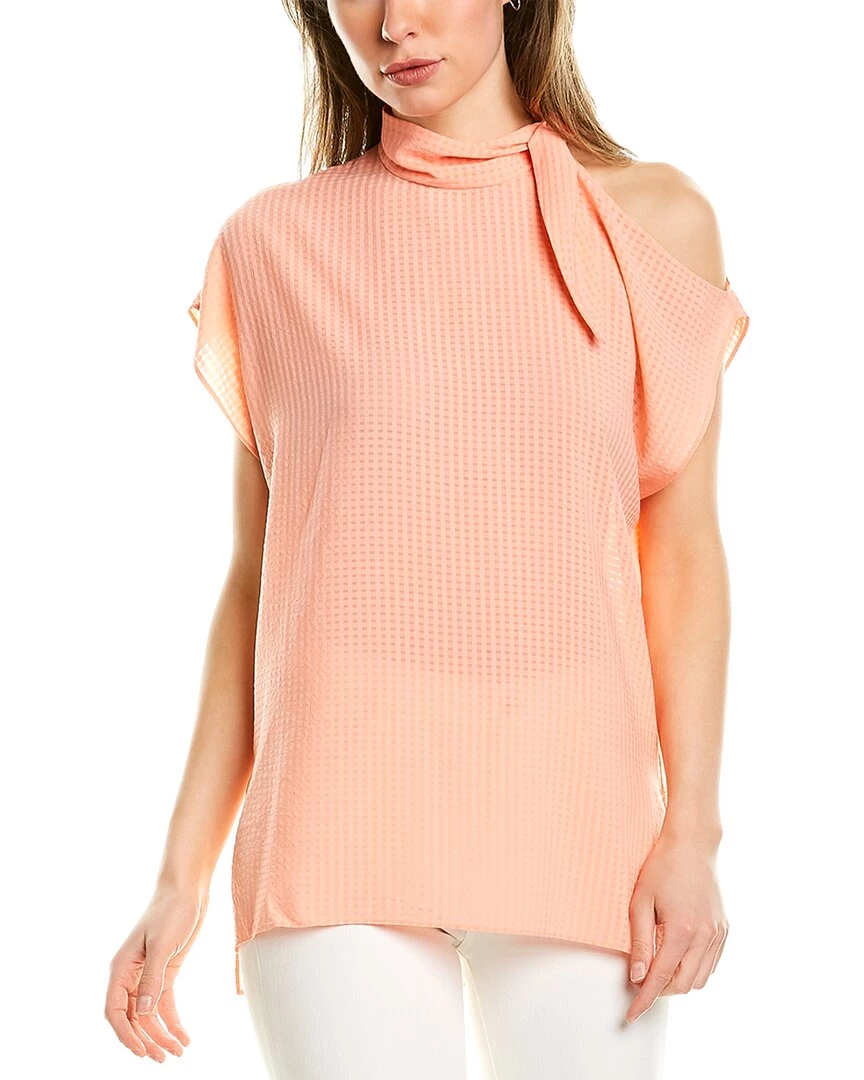 Pearl by Lela Rose Sheer Check Top - women