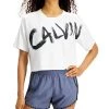 Calvin Klein Performance Womens Cropped Casual T-Shirt