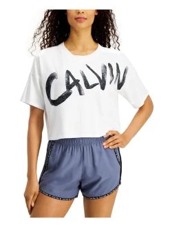 Calvin Klein Performance Womens Cropped Casual T-Shirt