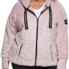 Calvin Klein Performance Plus Womens Hooded Cozy Teddy Coat