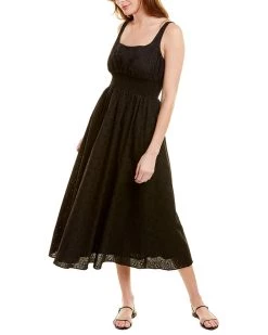 Pearl by Lela Rose Floral Eyelet Midi Dress - women