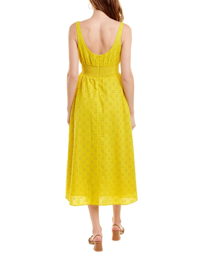 Pearl by Lela Rose Floral Eyelet Midi Dress - women - Image 2