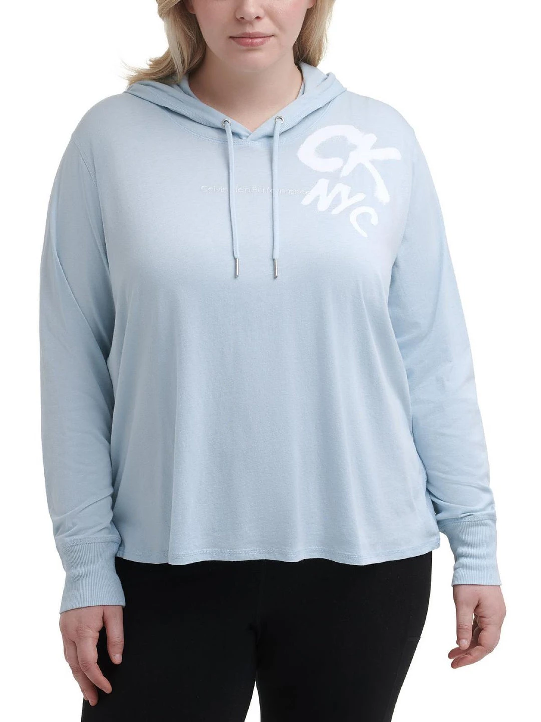 Calvin Klein Performance Plus Womens Graffiti Logo Fitness Hoodie - Image 3