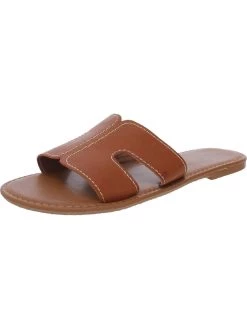 Arizona Jeans Co. Amini Womens Open Toe Slip On Flat Sandals