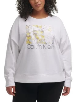 Calvin Klein Performance Plus Womens Graphic Logo Sweatshirt