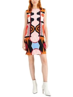 Marella Womens Printed Knee Shift Dress