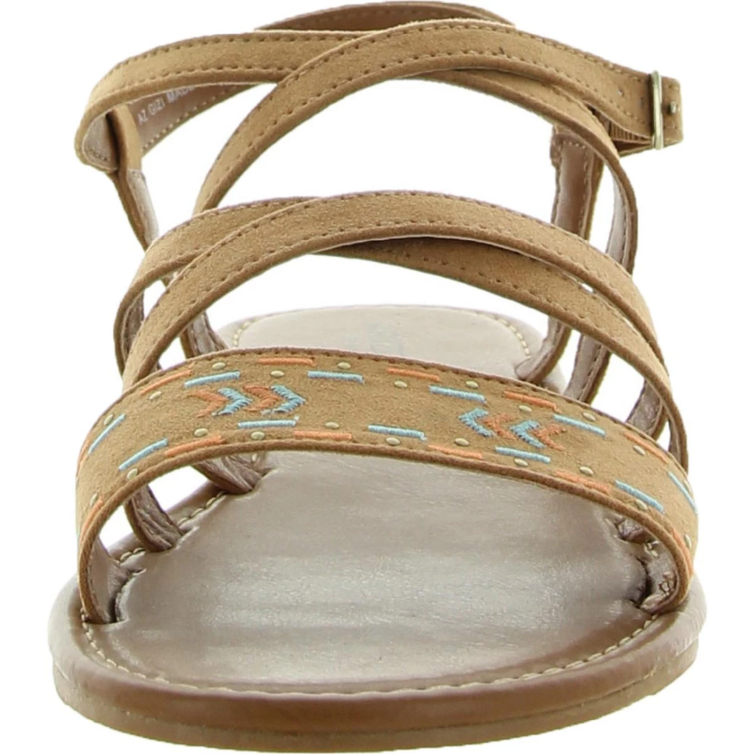 Arizona Jeans Co. Gizi Womens Strappy Embroidered Flat Sandals - Image 3