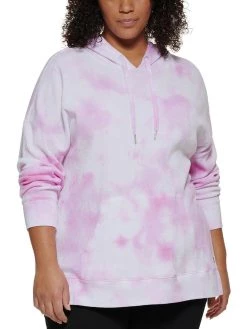 Calvin Klein Performance Plus Womens Waffle High Low Hoodie